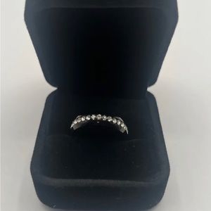Black Stainless Steel Cubic Zirconia Ring